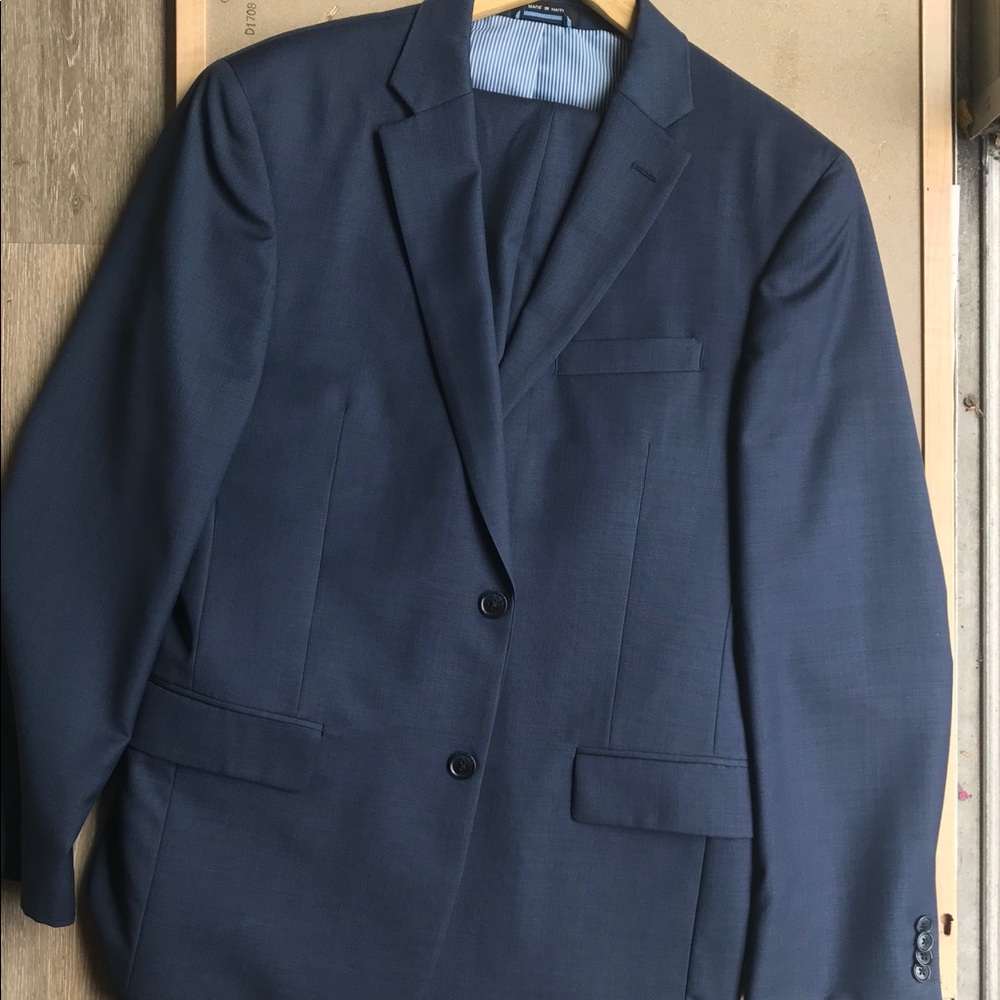 Used blue suit, good condition